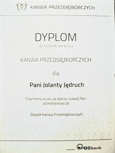 dyplom finalisty kanwy przedsiebiorczych